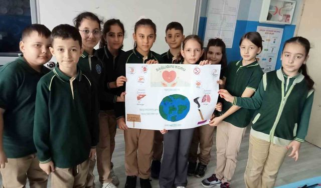 İlkokul öğrencilerinden sağlıklı yaşam mesajı