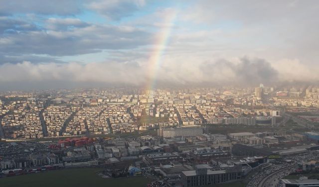 İstanbul'da gökkuşağı sürprizi