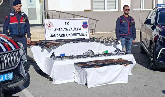 Jandarmadan Silah Operasyonu: 30 tabanca, 27 av tüfeği ele geçirildi