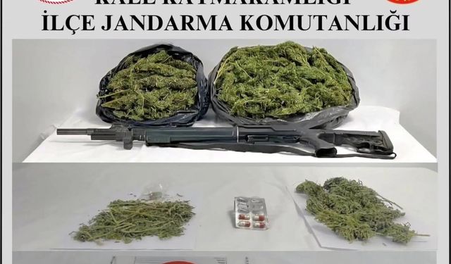 Kale'de uyuşturucu ve ruhsatsız tüfekle yakalanan şüpheli tutuklandı