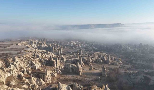 Kapadokya'ya sis çöktü