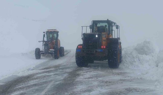 Karabet Geçidi'nde kar temizleme çalışması devam ediyor