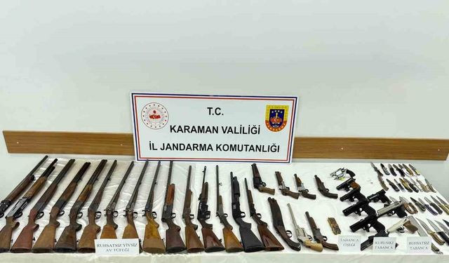 Karaman'da jandarmadan silah operasyonu: 1 gözaltı