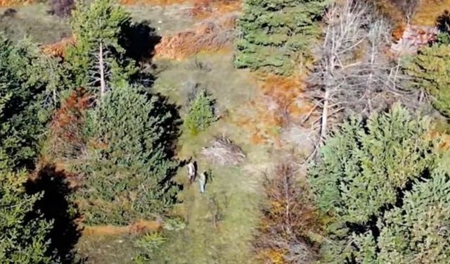 Kastamonu'da dron ile tespit edilen 4 kaçak avcıya cezai işlem