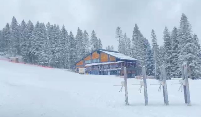 Kastamonu'nun yüksek kesimlerinde kar yağışı etkili oluyor