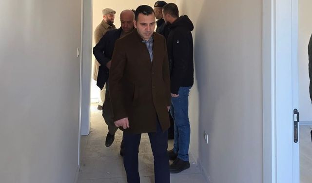Kaymakam Algın, köy evleri inşaatlarını inceledi