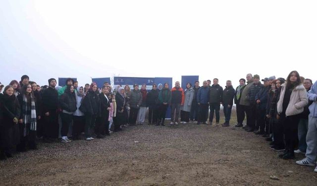 KBÜ'lü öğrenciler 500 çam fıstığı fidanını toprakla buluşturdu