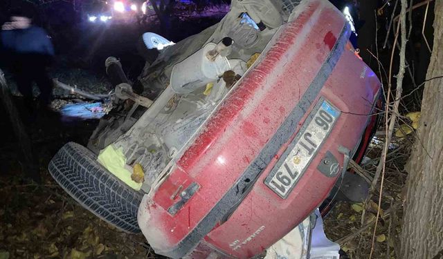 Kontrolden çıkan otomobil kayısı bahçesine uçtu: 1 yaralı