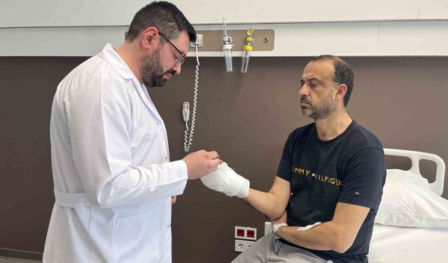 Kopan parmağını buz poşetine koyup yurt dışından Türkiye'ye geldi