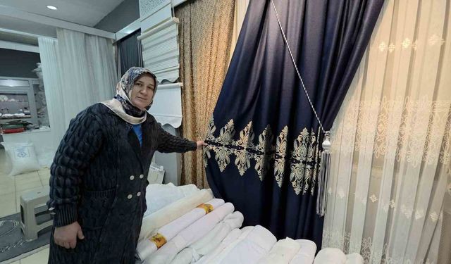 Kütahya'da Osmanlı motifli perdelere yoğun ilgi