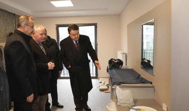 Kütahya'da yapımı devam eden öğretmenevine inceleme