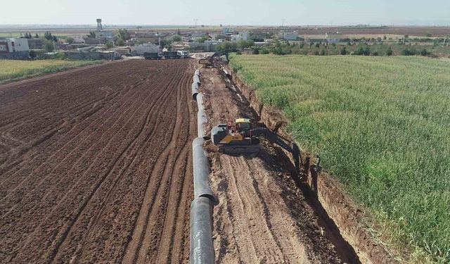 Mardin'de 2. kademe içme suyu isale hattında çalışmalar devam ediyor
