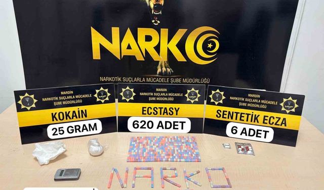 Mardin'de 620 adet uyuşturucu hap ele geçirildi