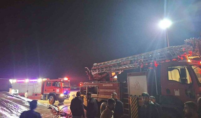 Mardin'de mısır kurutma tesisinde çıkan yangın söndürüldü