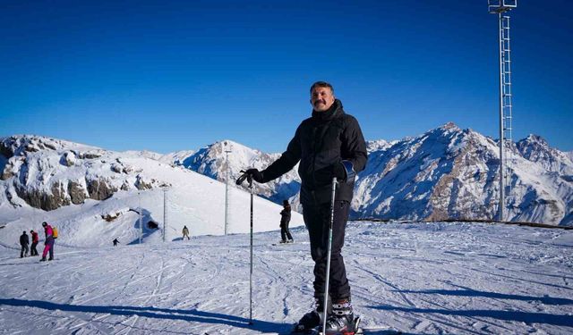 Mergabütan Kayak Merkezi'nde sezon açıldı