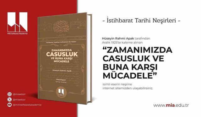 MİA'dan 100 yıl sonra yeniden yayımlanan istihbarat klasiği