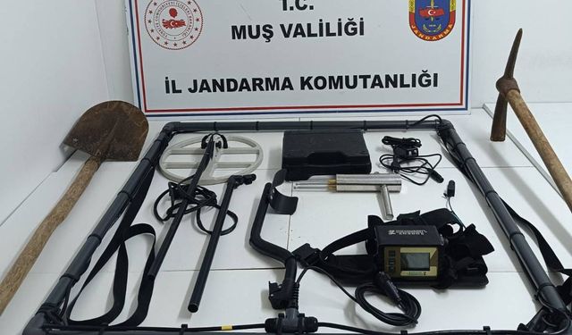 Muş'ta kaçak kazı operasyonu: 4 kişi gözaltına alındı