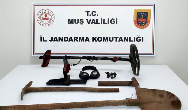 Muş'ta sit alanında kaçak kazı yapan 3 kişi yakalandı