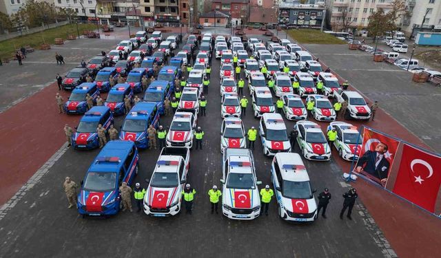 Muş'un güvenlik filosu güçlendi: 78 yeni araç hizmete girdi