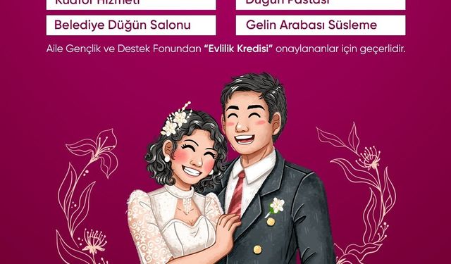 Niğde Belediyesi'nden genç çiftlere 'mutluluk paketi' desteği