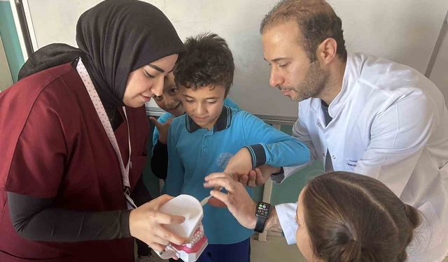 OMÜ'den minik kalplere sağlık dokunuşu