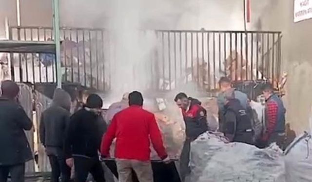 Osmaniye'de geri dönüşüm tesisinde yangın korkuttu