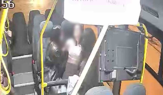 Otobüs şoförlerinin duyarlılığı araç içi kamerasına yansıdı