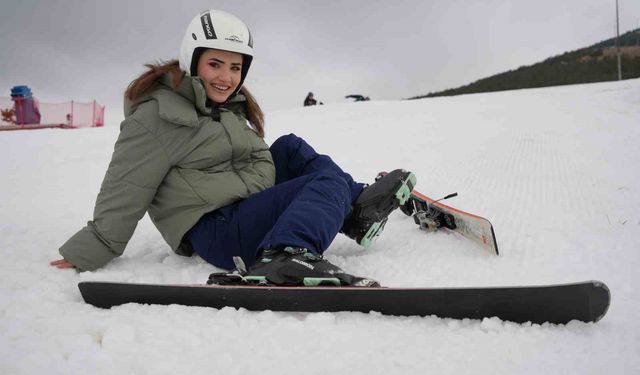 Palandöken'de kayak keyfi başladı