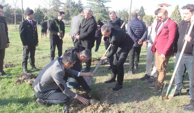 Pınarhisar'da 20 şehit için 20 fidan toprakla buluştu