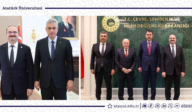 Rektör Hacımüftüoğlu, Bakan Memişoğlu ve Bakan Kurum'u ziyaret etti