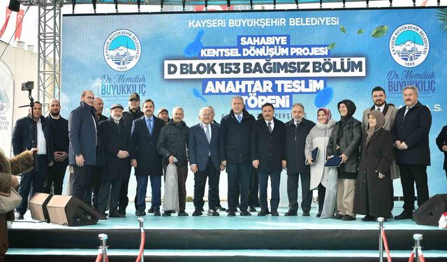 Sahabiye'de anahtarları teslim eden Başkan Büyükkılıç: 'Kayseri belediyeciliği icraat üretir'