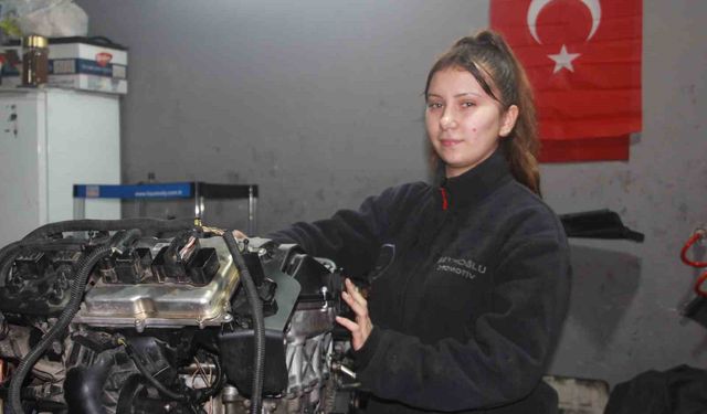 Sanayinin tek kız çırağı: 17 yaşındaki Dilem, hayalinin peşinde koşuyor
