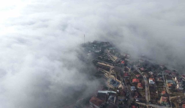 Sis perdesi altındaki Elazığ drone ile görüntülendi