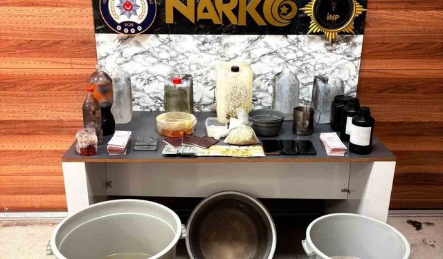 Şişli'de uyuşturucu imalathanesine baskın: 97 kilo uyuşturucu ele geçirildi