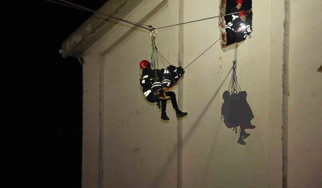 Tekirdağ'da gerçeğini aratmayan arama kurtarma tatbikatı