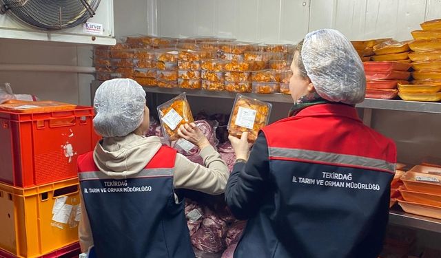 Tekirdağ'da toplu tüketim yerlerinde eş zamanlı gıda denetimi
