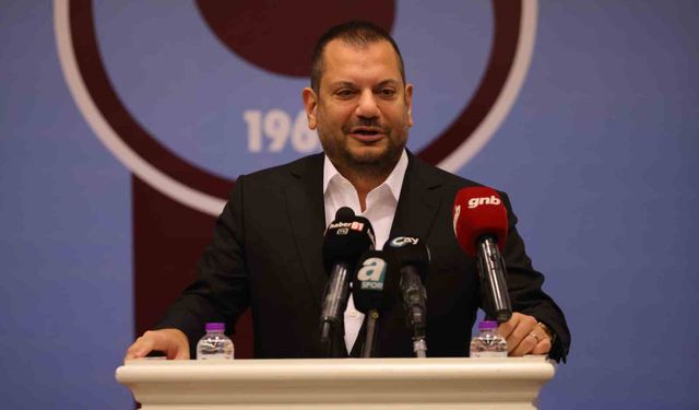 Trabzonspor Başkanı Ertuğrul Doğan, amatör kulüplere malzeme yardım törenine katıldı