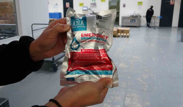 Türkiye'nin tek yerli acil durum gıdası ve suyu Trabzon'da deprem çantasına giriyor