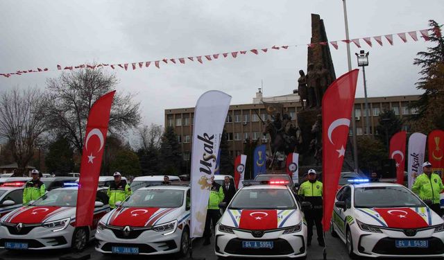 Uşak'ta emniyet ve jandarma teşkilatına 47 yeni araç