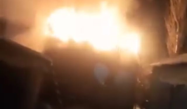 Yüksekova'da korku dolu anlar: Kalorifer kazan dairesi cayır cayır yandı