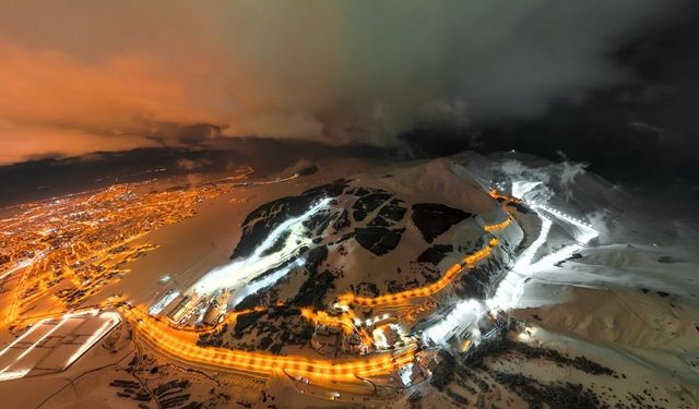 2 Metre 32 santimetre ile kar kalınlığı rekoru Palandöken'de