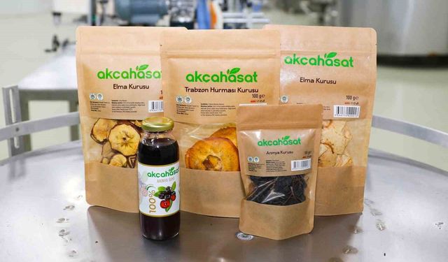 Akçaabat'ın meyve sebze fabrikasının ürünleri market raflarında yerini aldı