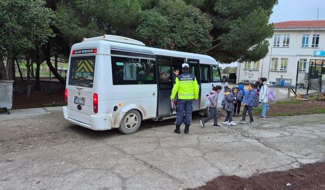Çanakkale'de okul servislerine denetim