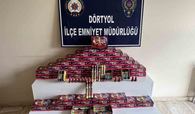 Dörtyol'da; maytap, havai fişek, meşale satışı yapanlar denetlendi