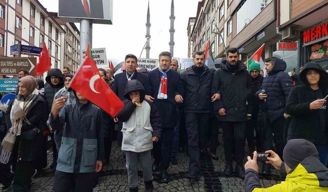 Güneysu'dan Galata'ya destek yürüyüşü