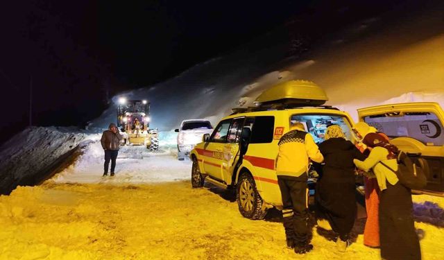 Hamile kadın 5.5 saatlik çalışmayla hastaneye ulaştırıldı