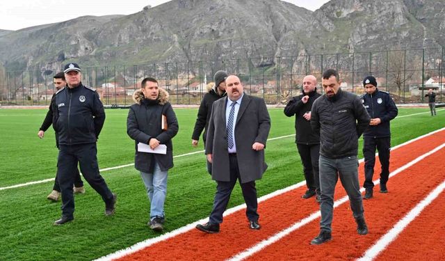 İnönü'de spor kompleksi hızla yükseliyor