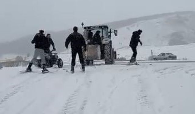 Kar yağışı sonra eğlenceli anlar