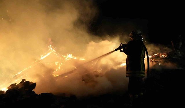 Kastamonu'da çıkan yangında 3 ev zarar gördü, 2 samanlık yandı