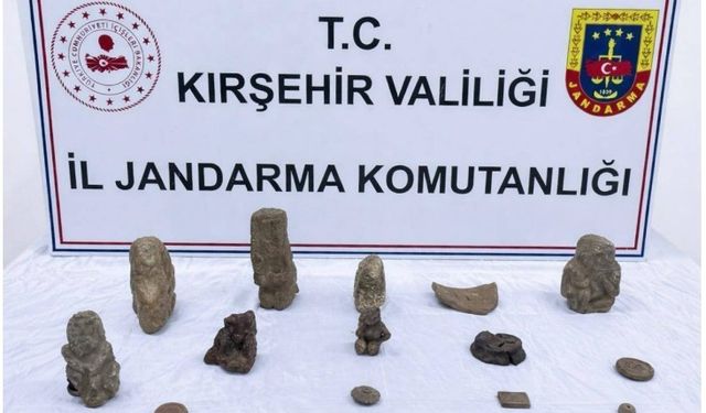 Kırşehir'de Anadolu Mirası Operasyonu: 14 adet tarihi eser ele geçirildi